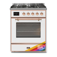 ILVE 30" Majestic II Series Gas Burner and Electric Oven Range with 5 Sealed Burners - UM30DNE3