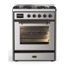 ILVE 30" Majestic II Series Gas Burner and Electric Oven Range with 5 Sealed Burners - UM30DNE3