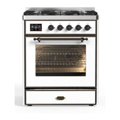 ILVE 30" Majestic II Series Gas Burner and Electric Oven Range with 5 Sealed Burners - UM30DNE3