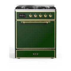 ILVE 30" Majestic II Series Dual Fuel Range with 5 Burners - UM30DQNE3