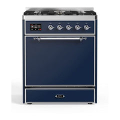 ILVE 30" Majestic II Series Dual Fuel Range with 5 Burners - UM30DQNE3