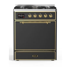 ILVE 30" Majestic II Series Dual Fuel Range with 5 Burners - UM30DQNE3