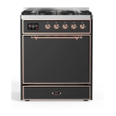 ILVE 30" Majestic II Series Dual Fuel Range with 5 Burners - UM30DQNE3