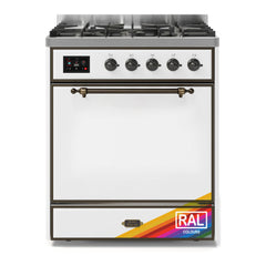 ILVE 30" Majestic II Series Dual Fuel Range with 5 Burners - UM30DQNE3