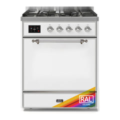 ILVE 30" Majestic II Series Dual Fuel Range with 5 Burners - UM30DQNE3