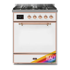 ILVE 30" Majestic II Series Dual Fuel Range with 5 Burners - UM30DQNE3