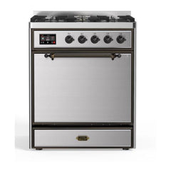 ILVE 30" Majestic II Series Dual Fuel Range with 5 Burners - UM30DQNE3