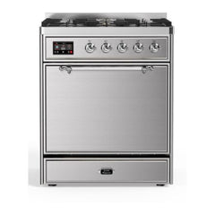 ILVE 30" Majestic II Series Dual Fuel Range with 5 Burners - UM30DQNE3
