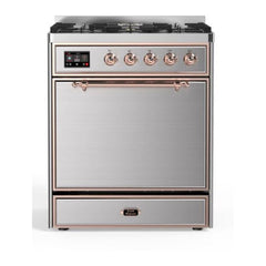ILVE 30" Majestic II Series Dual Fuel Range with 5 Burners - UM30DQNE3