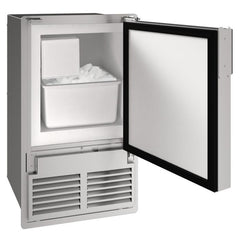 U-Line 14" Marine Crescent Ice Maker – Up to 25 lbs Daily Production, 12 lbs Storage, Stainless Solid Door - MCR014