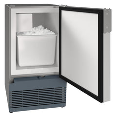 U-Line 15" Marine Crescent Ice Maker – 25 lb Daily Production, Stainless Steel Door, No Drain Required - UMCR015