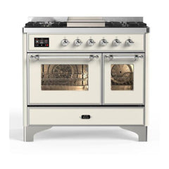 ILVE 40" Majestic II Series Natural Gas/ Propane Gas Burner and Electric Oven with 6 Sealed Burners - UMD10FD