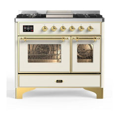 ILVE 40" Majestic II Series Natural Gas/ Propane Gas Burner and Electric Oven with 6 Sealed Burners - UMD10FD