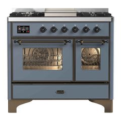 ILVE 40" Majestic II Series Natural Gas/ Propane Gas Burner and Electric Oven with 6 Sealed Burners - UMD10FD