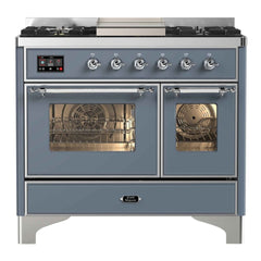 ILVE 40" Majestic II Series Natural Gas/ Propane Gas Burner and Electric Oven with 6 Sealed Burners - UMD10FD