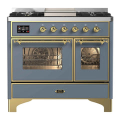 ILVE 40" Majestic II Series Natural Gas/ Propane Gas Burner and Electric Oven with 6 Sealed Burners - UMD10FD