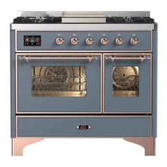 ILVE 40" Majestic II Series Natural Gas/ Propane Gas Burner and Electric Oven with 6 Sealed Burners - UMD10FD