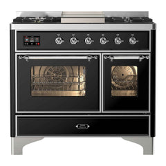 ILVE 40" Majestic II Series Natural Gas/ Propane Gas Burner and Electric Oven with 6 Sealed Burners - UMD10FD