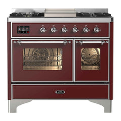 ILVE 40" Majestic II Series Natural Gas/ Propane Gas Burner and Electric Oven with 6 Sealed Burners - UMD10FD