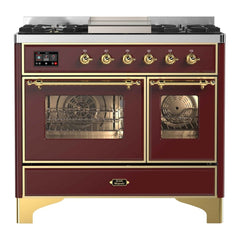 ILVE 40" Majestic II Series Natural Gas/ Propane Gas Burner and Electric Oven with 6 Sealed Burners - UMD10FD
