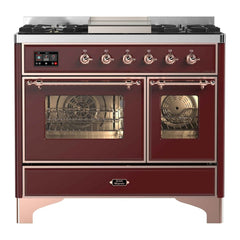 ILVE 40" Majestic II Series Natural Gas/ Propane Gas Burner and Electric Oven with 6 Sealed Burners - UMD10FD