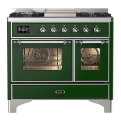 ILVE 40" Majestic II Series Natural Gas/ Propane Gas Burner and Electric Oven with 6 Sealed Burners - UMD10FD
