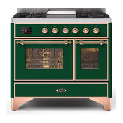 ILVE 40" Majestic II Series Natural Gas/ Propane Gas Burner and Electric Oven with 6 Sealed Burners - UMD10FD