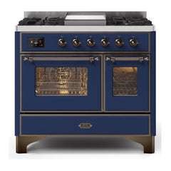 ILVE 40" Majestic II Series Natural Gas/ Propane Gas Burner and Electric Oven with 6 Sealed Burners - UMD10FD