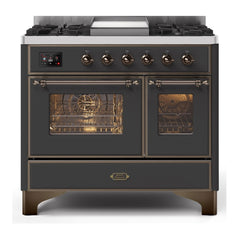 ILVE 40" Majestic II Series Natural Gas/ Propane Gas Burner and Electric Oven with 6 Sealed Burners - UMD10FD