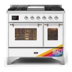 ILVE 40" Majestic II Series Natural Gas/ Propane Gas Burner and Electric Oven with 6 Sealed Burners - UMD10FD