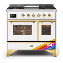 ILVE 40" Majestic II Series Natural Gas/ Propane Gas Burner and Electric Oven with 6 Sealed Burners - UMD10FD