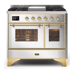 ILVE 40" Majestic II Series Natural Gas/ Propane Gas Burner and Electric Oven with 6 Sealed Burners - UMD10FD