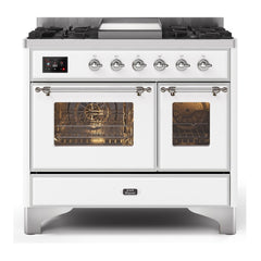 ILVE 40" Majestic II Series Natural Gas/ Propane Gas Burner and Electric Oven with 6 Sealed Burners - UMD10FD