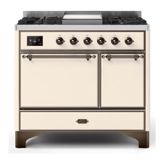 ILVE 40" Majestic II Series Natural/ Propane Gas Burner and Electric Oven Range with 6 Sealed Burners - UMD10FDQN