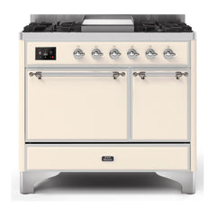ILVE 40" Majestic II Series Natural/ Propane Gas Burner and Electric Oven Range with 6 Sealed Burners - UMD10FDQN