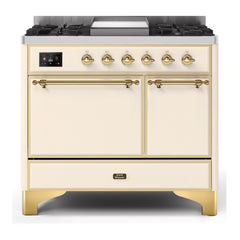 ILVE 40" Majestic II Series Natural/ Propane Gas Burner and Electric Oven Range with 6 Sealed Burners - UMD10FDQN
