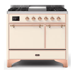 ILVE 40" Majestic II Series Natural/ Propane Gas Burner and Electric Oven Range with 6 Sealed Burners - UMD10FDQN