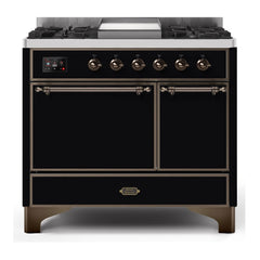 ILVE 40" Majestic II Series Natural/ Propane Gas Burner and Electric Oven Range with 6 Sealed Burners - UMD10FDQN