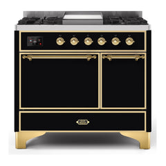 ILVE 40" Majestic II Series Natural/ Propane Gas Burner and Electric Oven Range with 6 Sealed Burners - UMD10FDQN