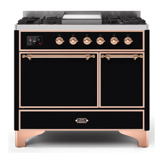ILVE 40" Majestic II Series Natural/ Propane Gas Burner and Electric Oven Range with 6 Sealed Burners - UMD10FDQN