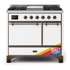 ILVE 40" Majestic II Series Natural/ Propane Gas Burner and Electric Oven Range with 6 Sealed Burners - UMD10FDQN