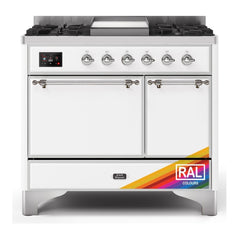 ILVE 40" Majestic II Series Natural/ Propane Gas Burner and Electric Oven Range with 6 Sealed Burners - UMD10FDQN