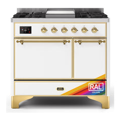 ILVE 40" Majestic II Series Natural/ Propane Gas Burner and Electric Oven Range with 6 Sealed Burners - UMD10FDQN