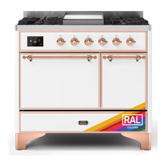 ILVE 40" Majestic II Series Natural/ Propane Gas Burner and Electric Oven Range with 6 Sealed Burners - UMD10FDQN