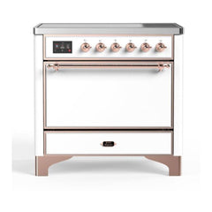 ILVE 36" Majestic II Series Induction Range with 5 Elements 3.5 cu. ft. Oven Capacity TFT Oven Control Display Solid Door - UMI09QNS3