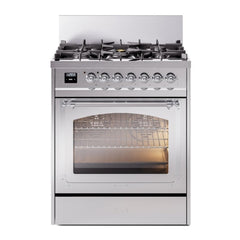 ILVE Nostalgie II Noblesse 30 inch Triple Glass Door Dual Fuel Range with 5 Burners - UN30NMP