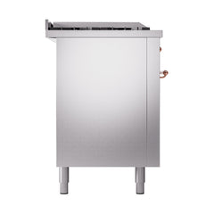 ILVE Nostalgie II Noblesse 60 inch Dual Fuel Range 7 Sealed Burners + Griddle + French Top Solid Door - UN60FSQNMP
