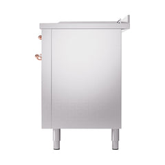ILVE Nostalgie II Noblesse 60 inch Dual Fuel Range 7 Sealed Burners + Griddle + French Top Solid Door - UN60FSQNMP