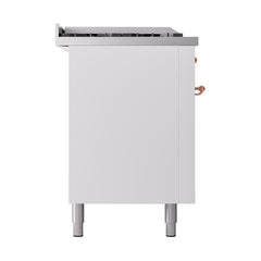 ILVE Nostalgie II Noblesse 60 inch Dual Fuel Range 7 Sealed Burners + Griddle + French Top Solid Door - UN60FSQNMP