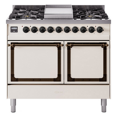ILVE  Nostalgie II Noblesse 40" Dual Fuel Range with 6 Burners Solid Door - UND40FQNMP
